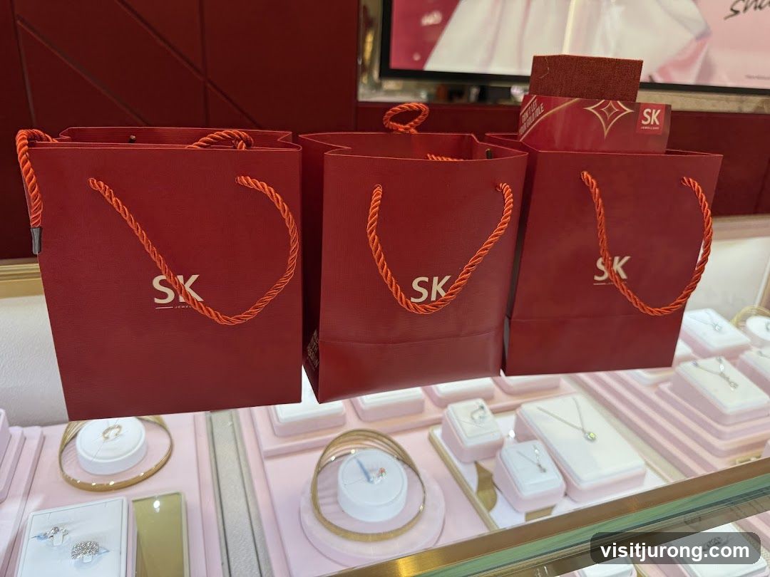 SK Jewellery Shopping Bags and Display