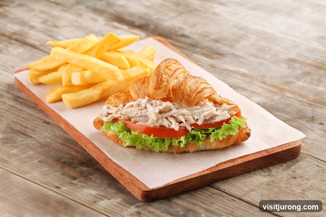 Croissant Sandwich with Fries