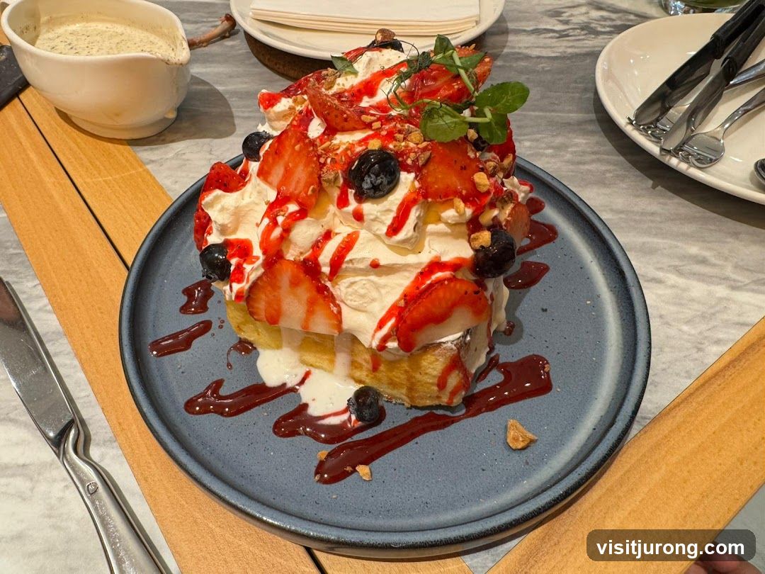 Dessert with Berries and Cream