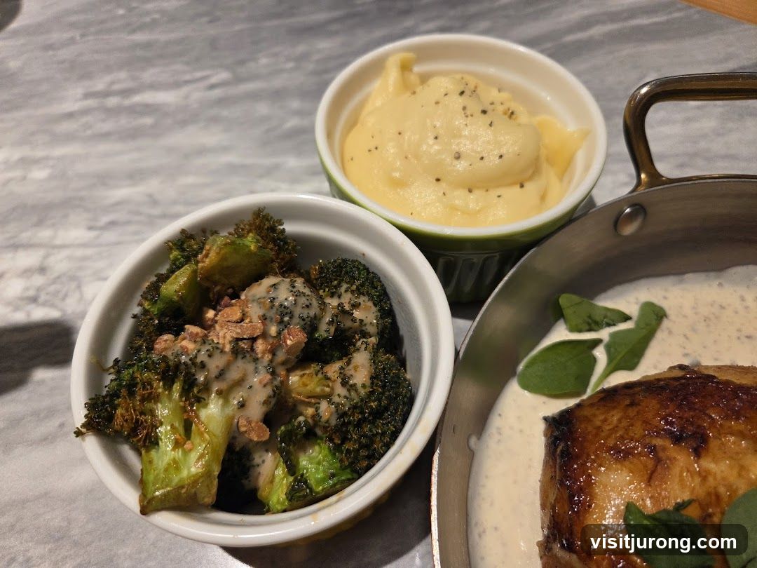 Roasted Broccoli and Mashed Potatoes
