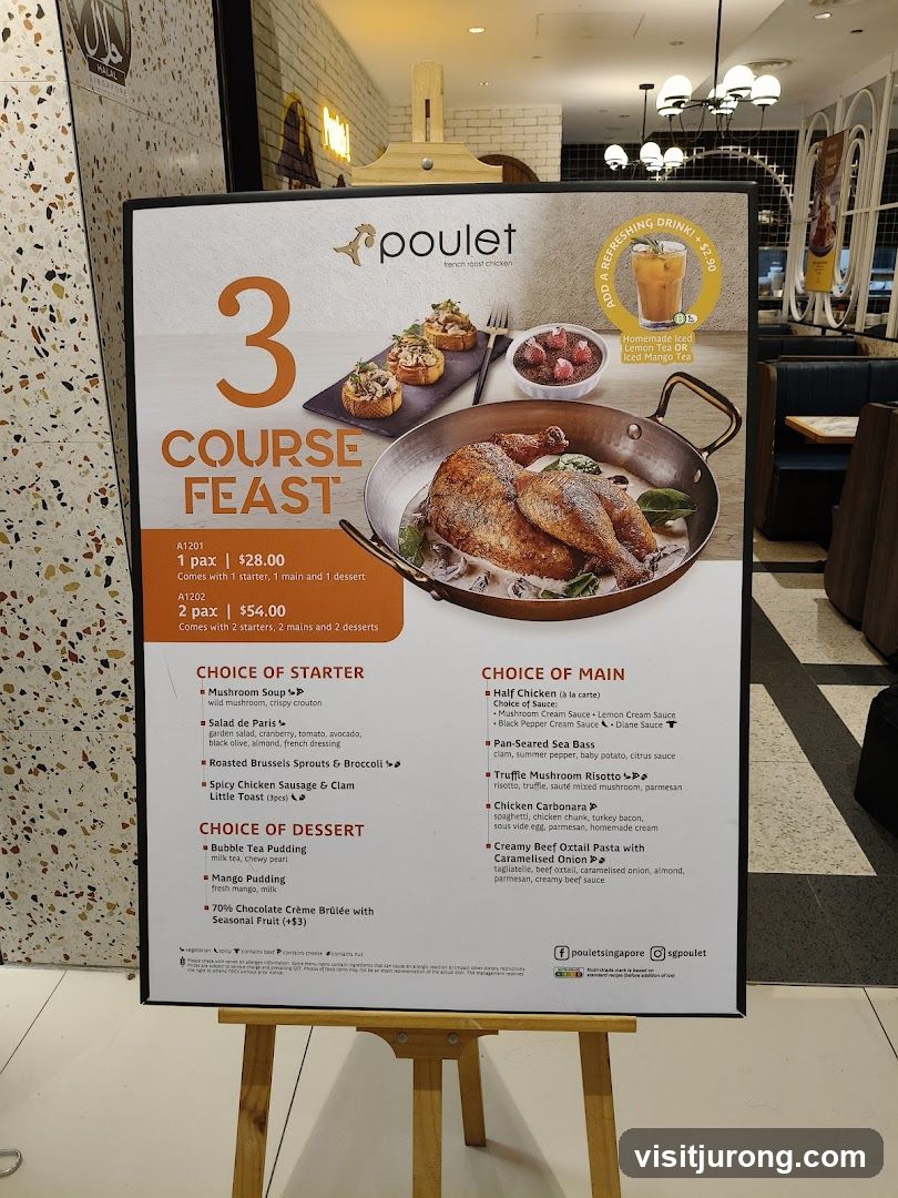 3 Course Feast Menu