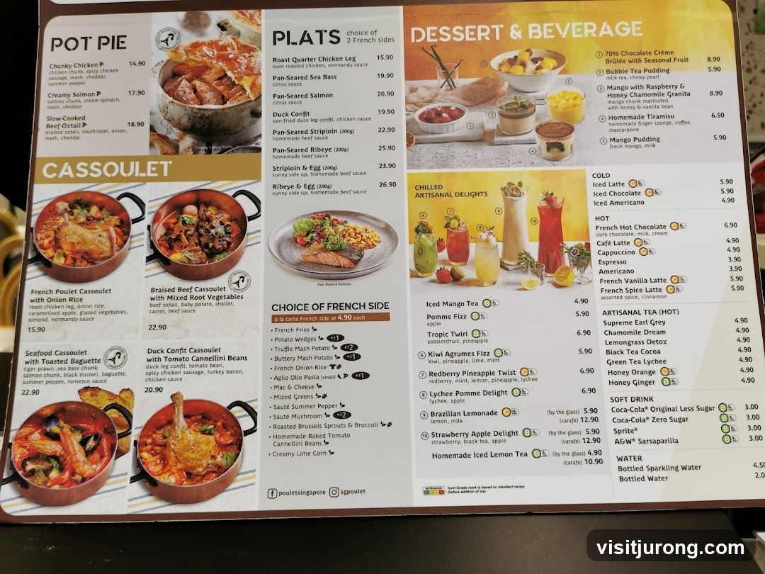 Pot Pie, Plats, Cassoulet, Dessert & Beverage