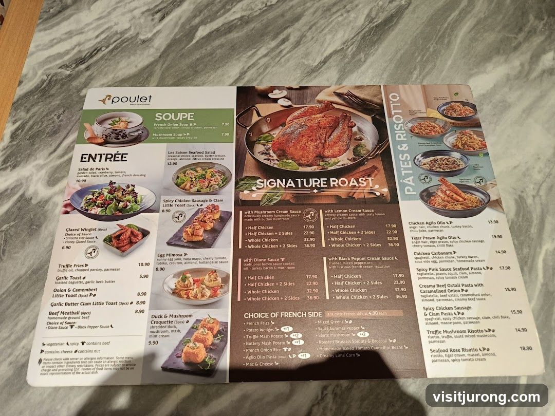 Poulet Menu
