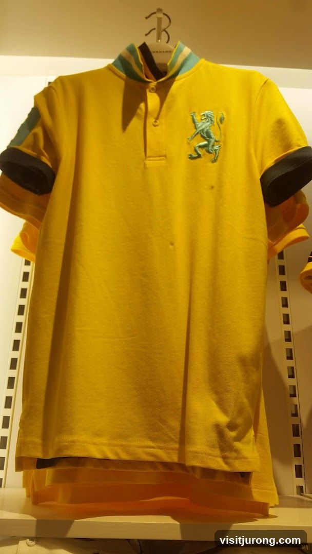Yellow Polo Shirt with Lion Emblem