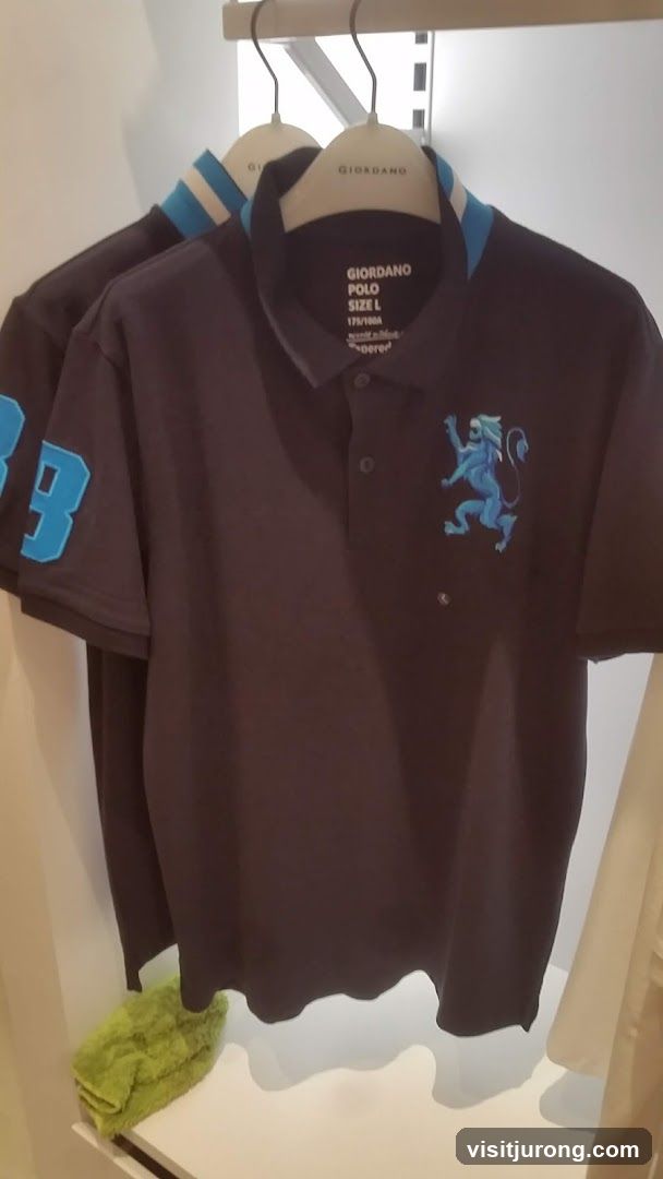 Dark Blue Polo Shirt with Lion Emblem