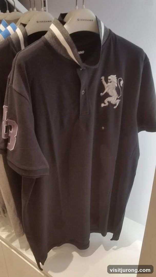 Dark Grey Polo Shirt with Lion Emblem