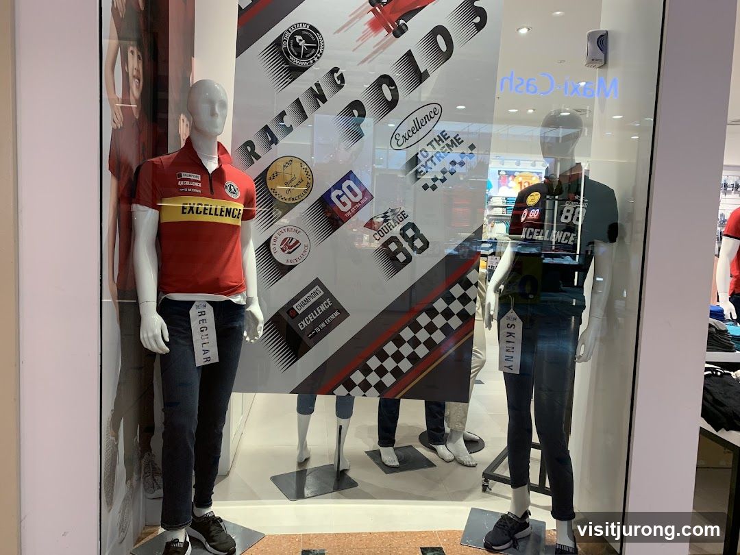 Mannequins in a store window