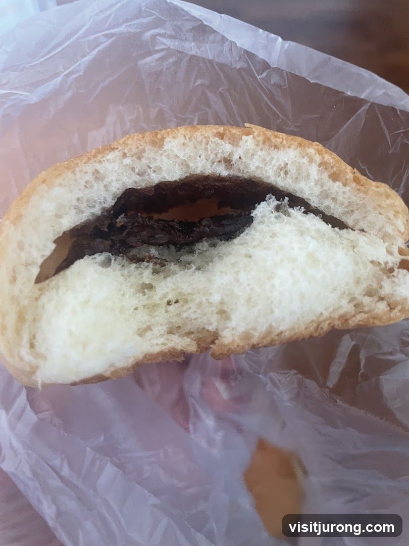 Chocolate filled bun