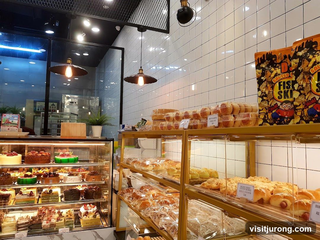 Bakery Interior with Cakes and Pastries