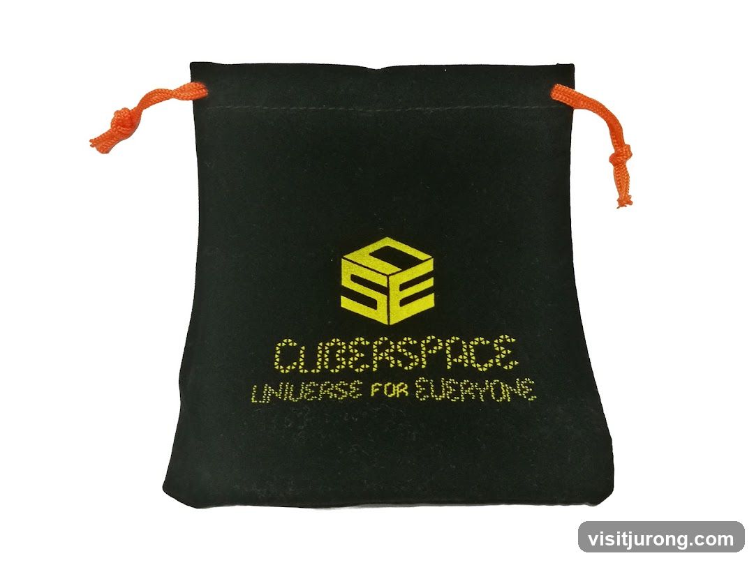 Black drawstring bag with logo