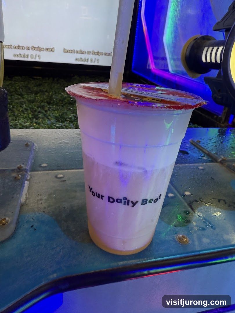 Drink with text