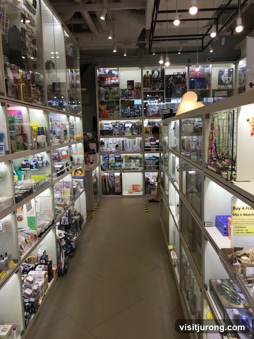 Store Interior with Display Shelves