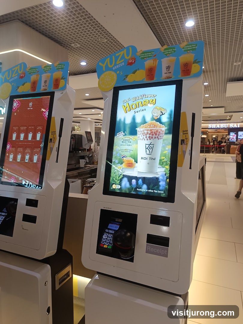 Self-service kiosks for KOI Thé