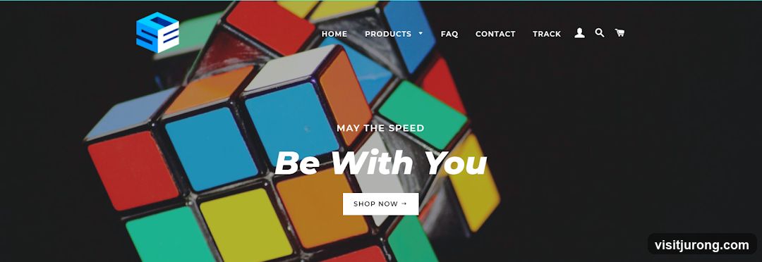 Website Banner with Rubik's Cube