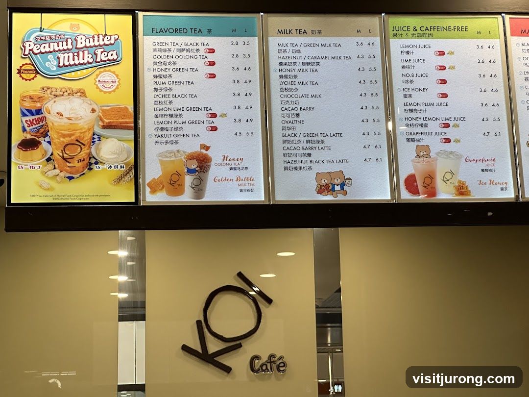 KOI Cafe Menu