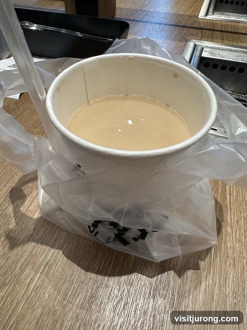 Beverage in a cup