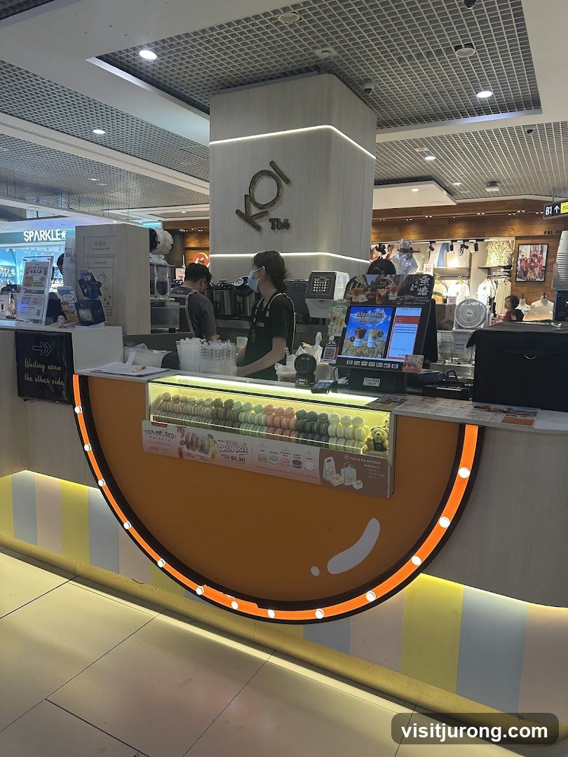 Bubble Tea and Macaron Stand