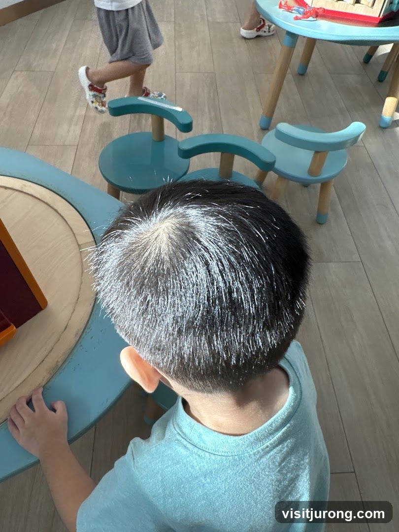 Children at tables