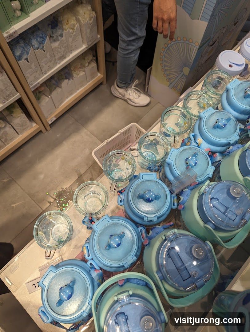 Blue Water Bottles and Cups