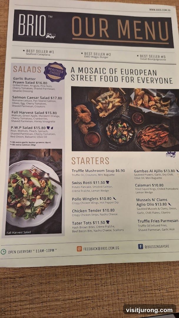 BRIO OUR MENU