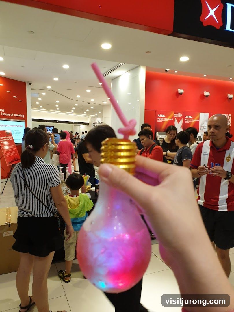 Bank Interior with Drink