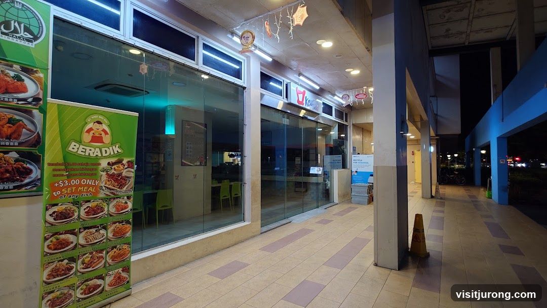 Restaurant Facade with Menu Display