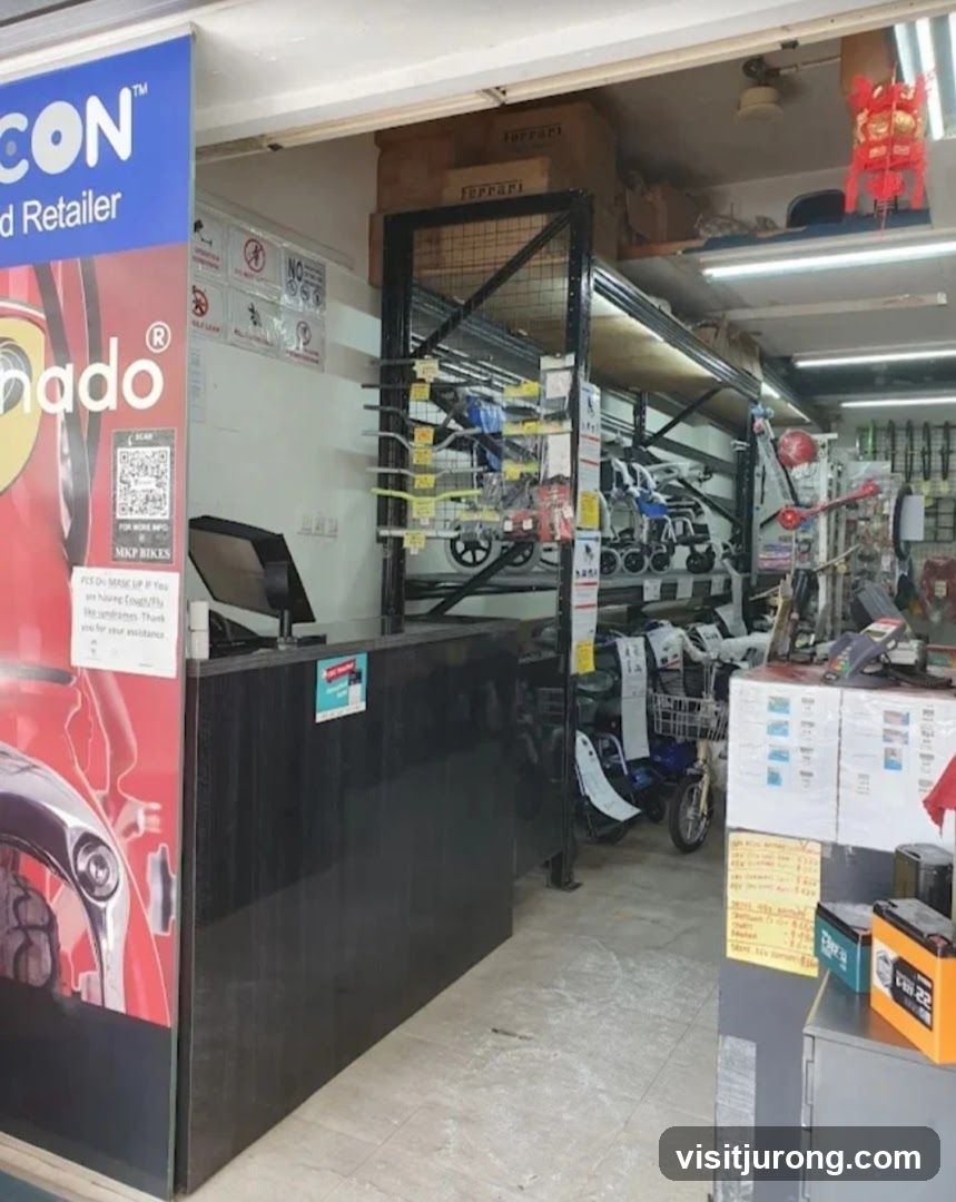 Store Interior with Bikes and Accessories