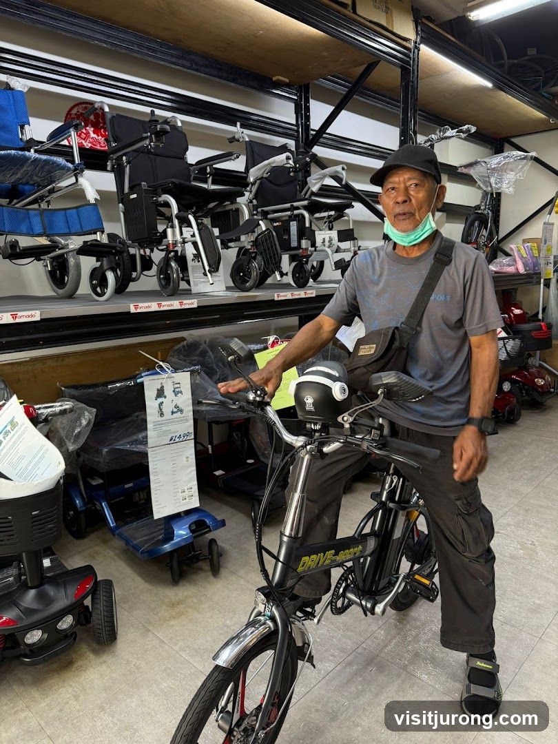 Man with mobility scooter