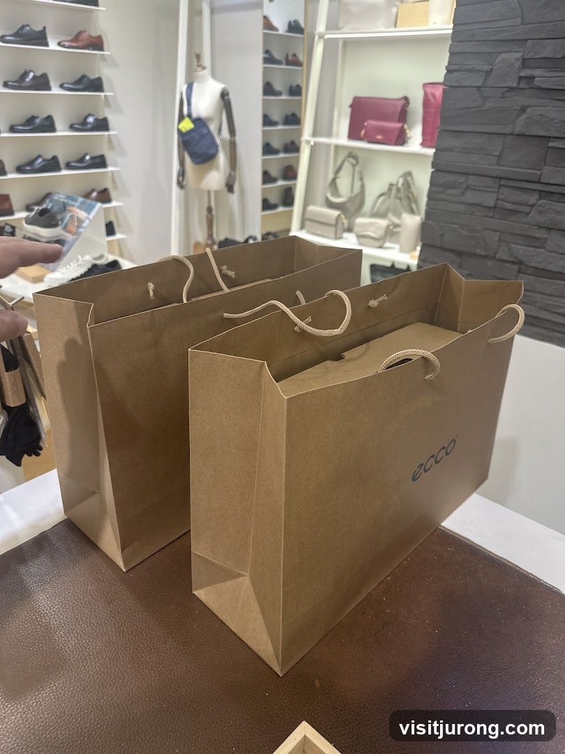 Shopping bags with Ecco logo