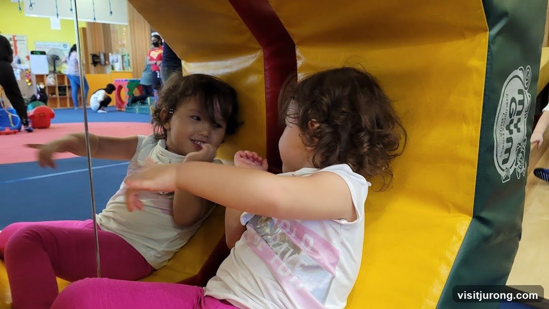 Children playing in a gym