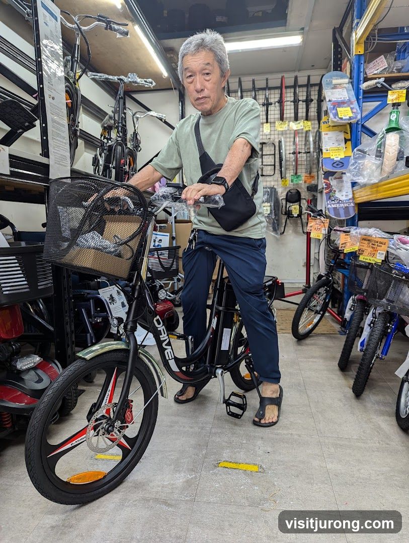 Man with Electric Bicycle