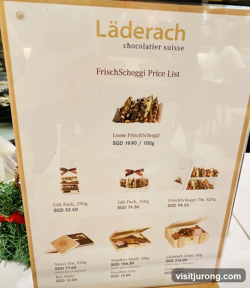 Läderach FrischSchoggi Price List