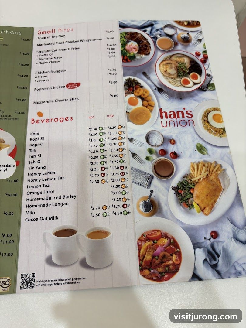 Han's Union Menu