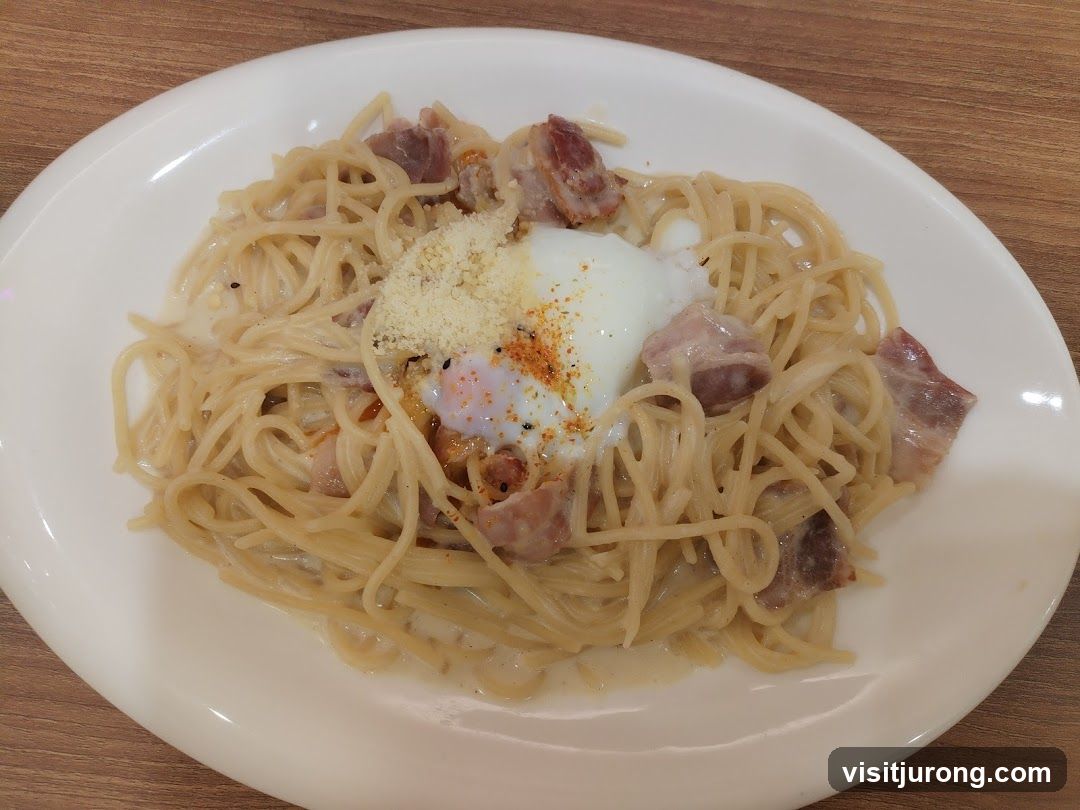 Spaghetti Carbonara with Egg