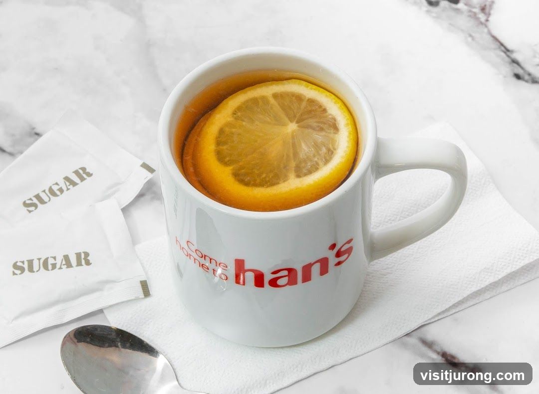 Hot Tea with Lemon and Sugar Packets