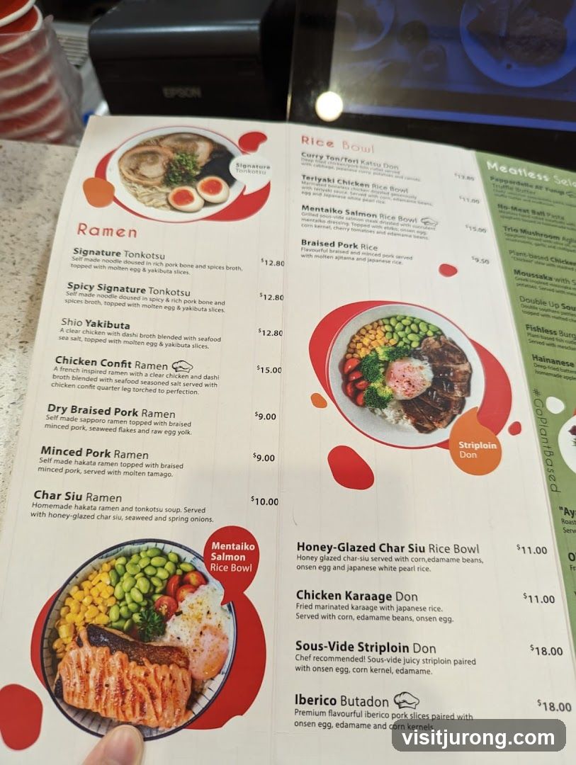 Ramen and Rice Bowl Menu