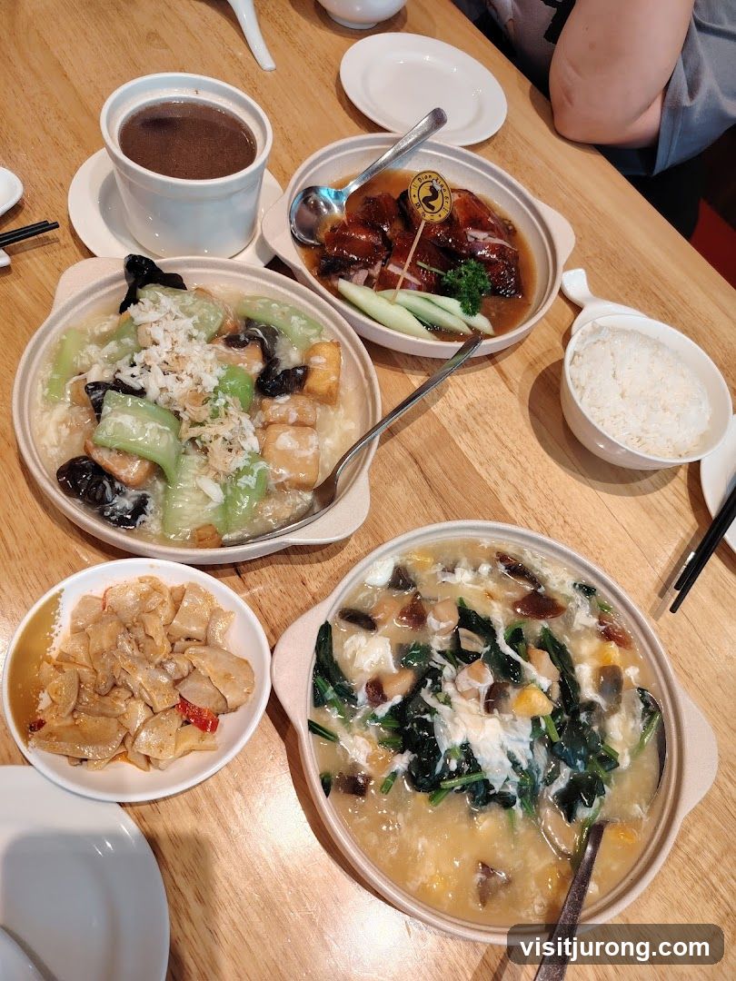 Table with various dishes