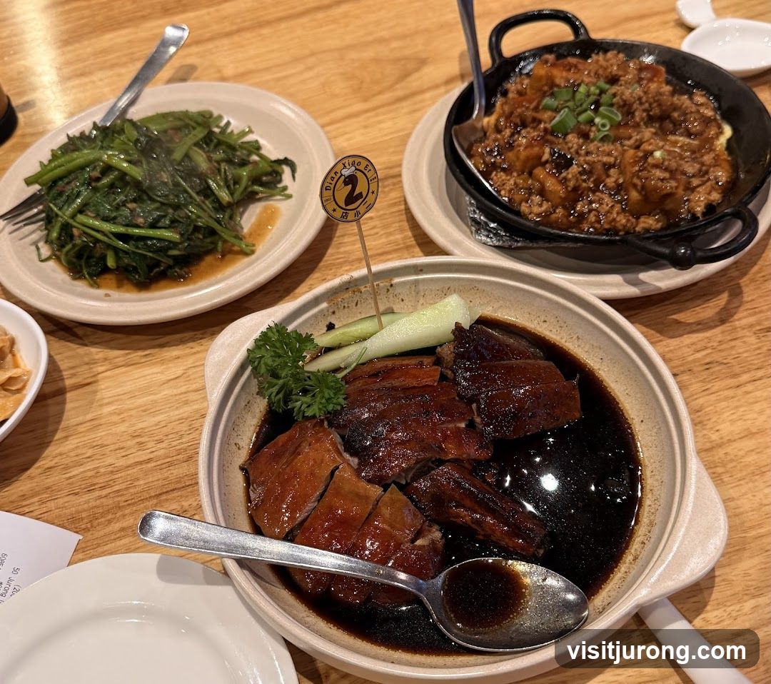 Roasted Duck and Stir-fried Greens