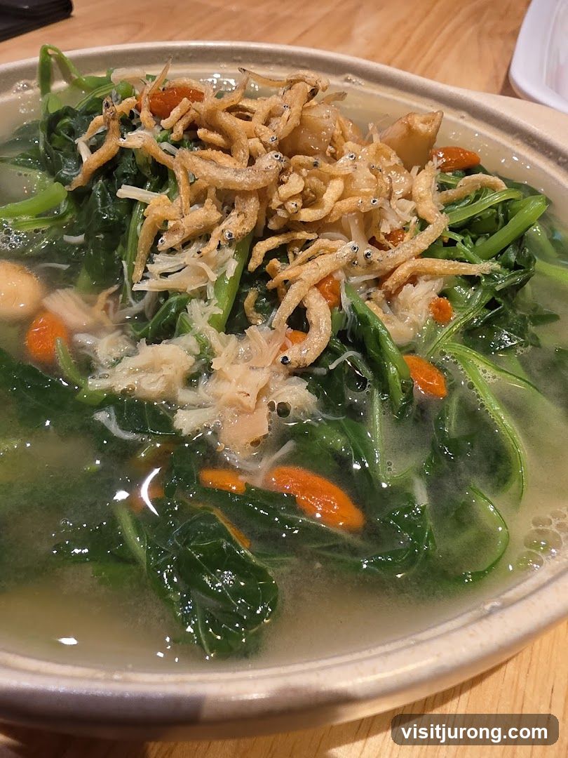 Vegetable Soup with Fried Fish