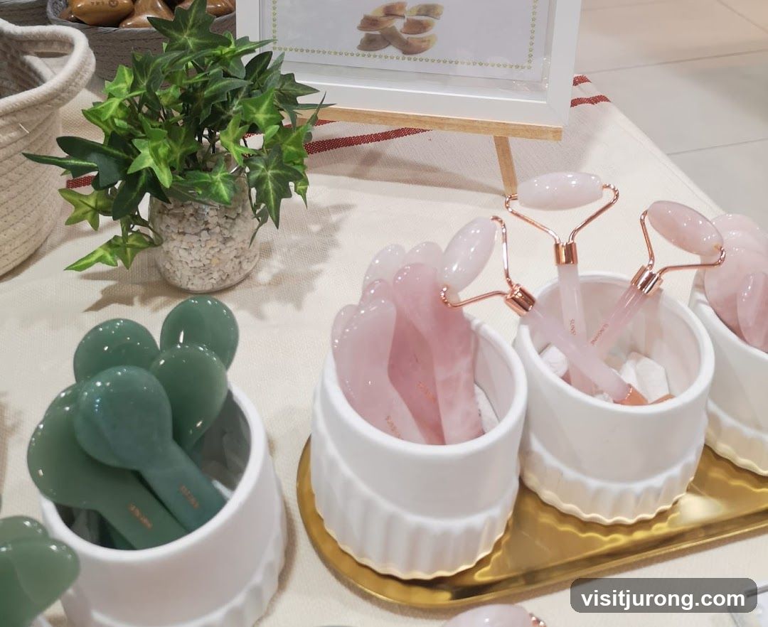 Jade and Rose Quartz Facial Rollers