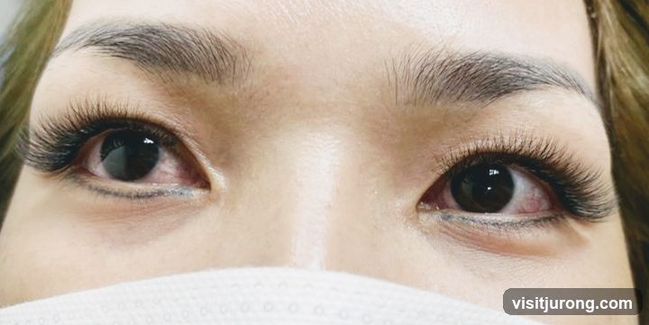 Close-up of Eyes with Eyelash Extensions