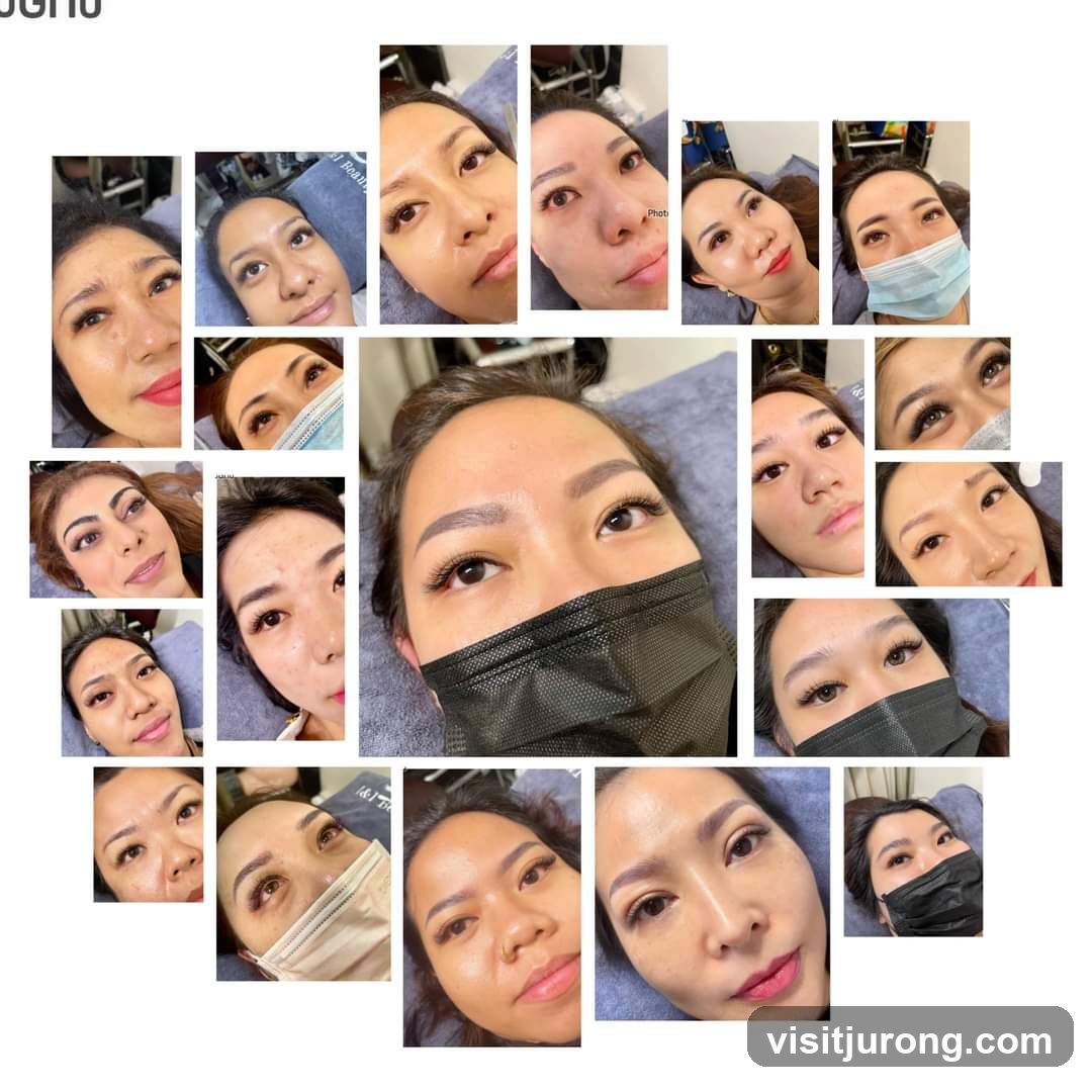 Collage of Women Receiving Eyelash Treatments