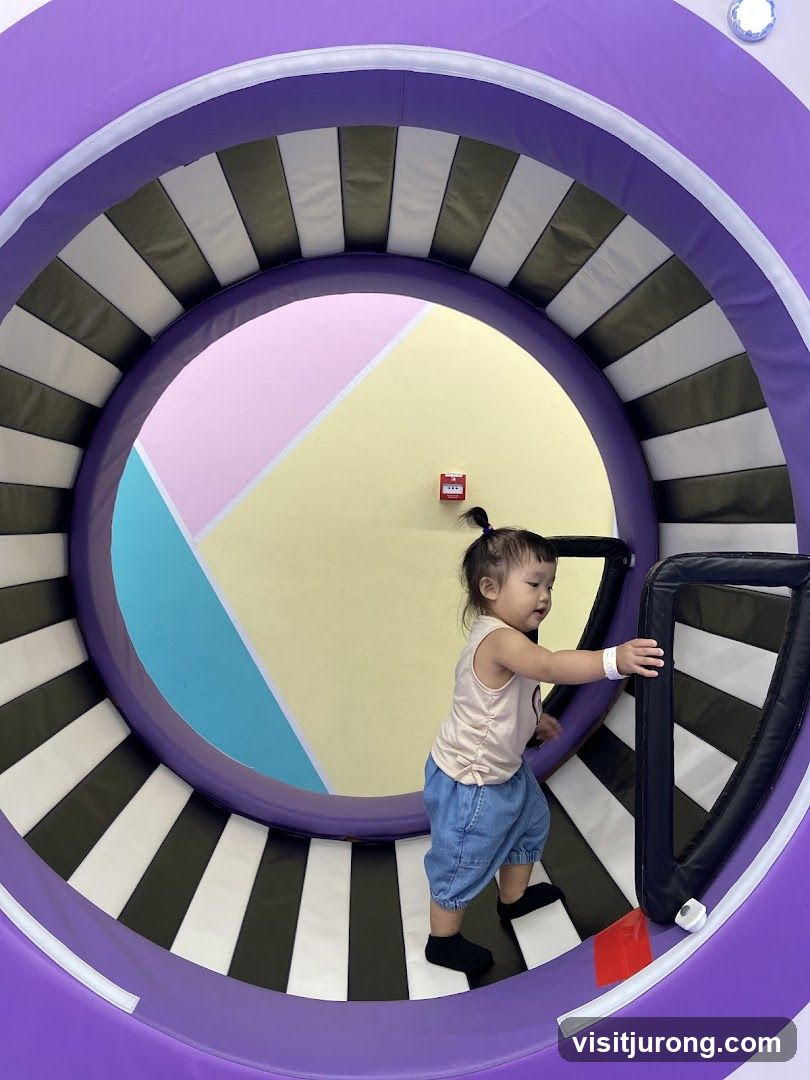 Child in a play structure