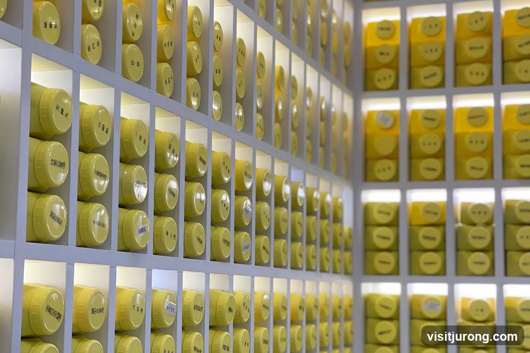 Yellow Jars on Shelves