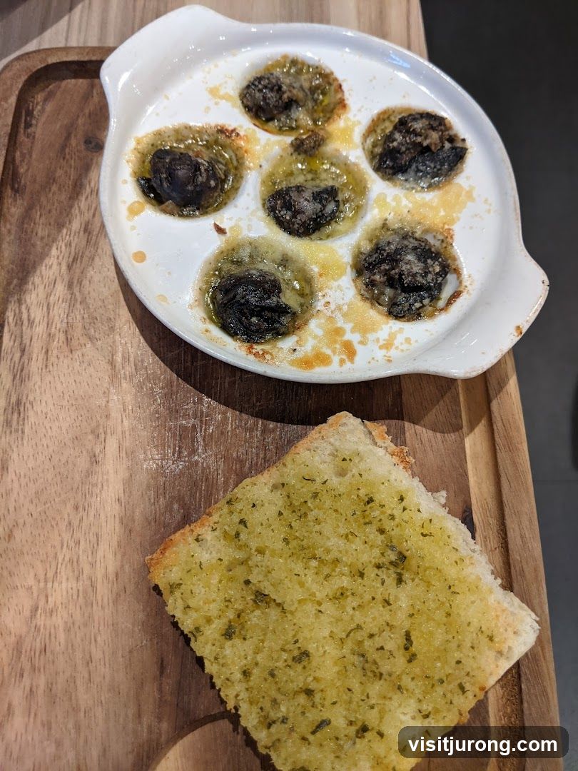 Escargots with Garlic Bread