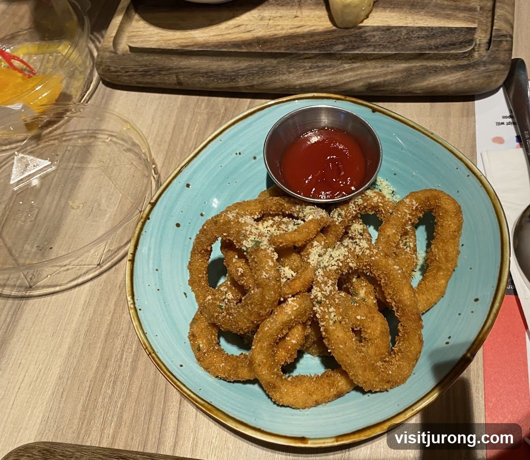 Onion Rings with Ketchup