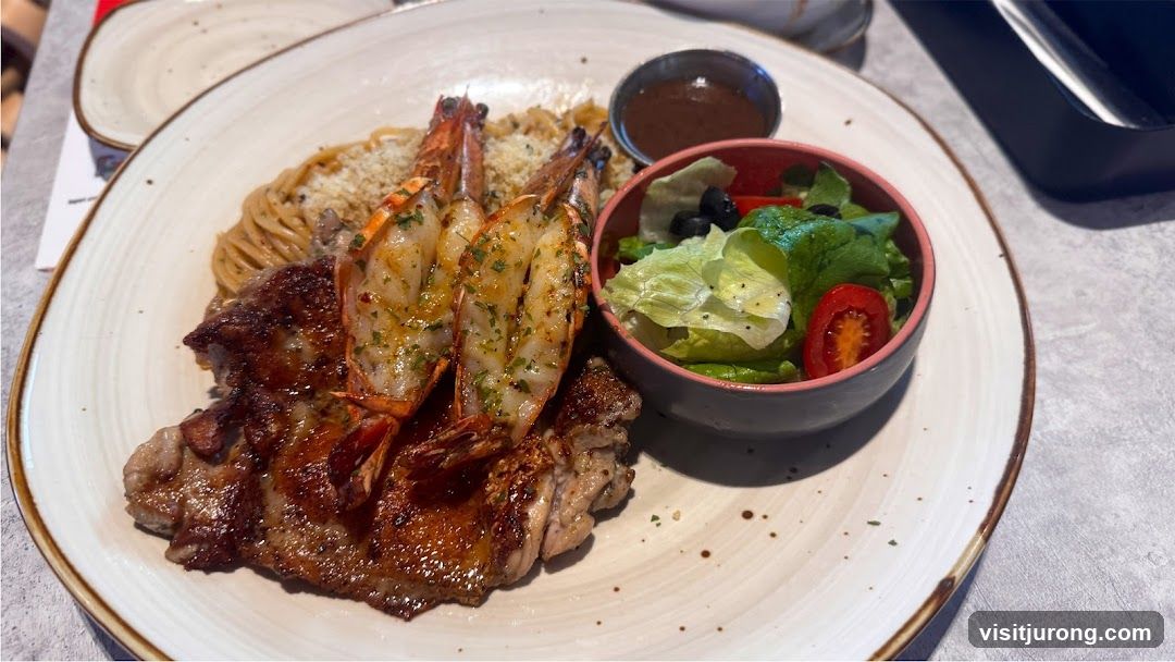 Grilled Prawn and Chicken Platter