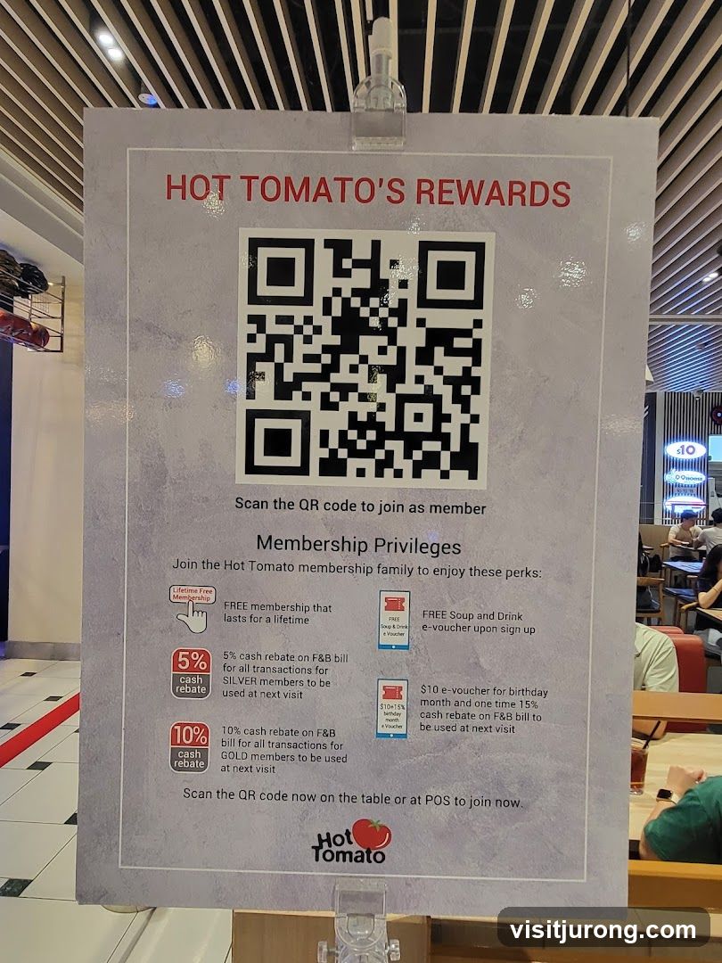 Hot Tomato's Rewards Membership Privileges