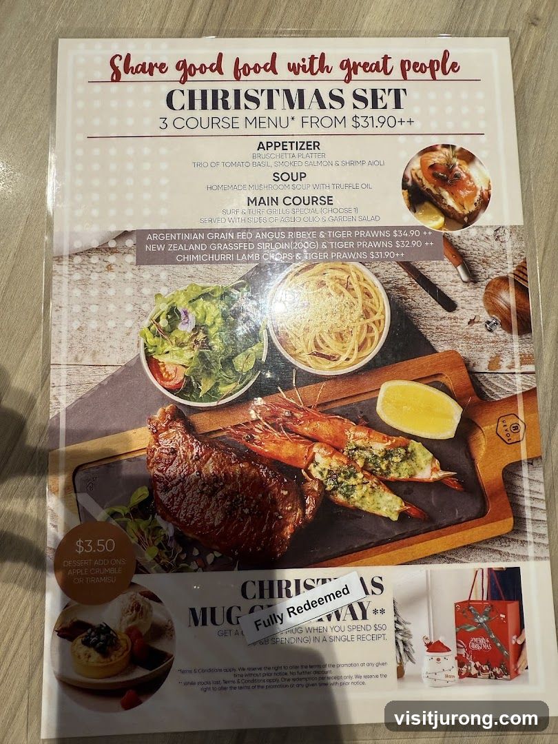 Christmas Set 3 Course Menu