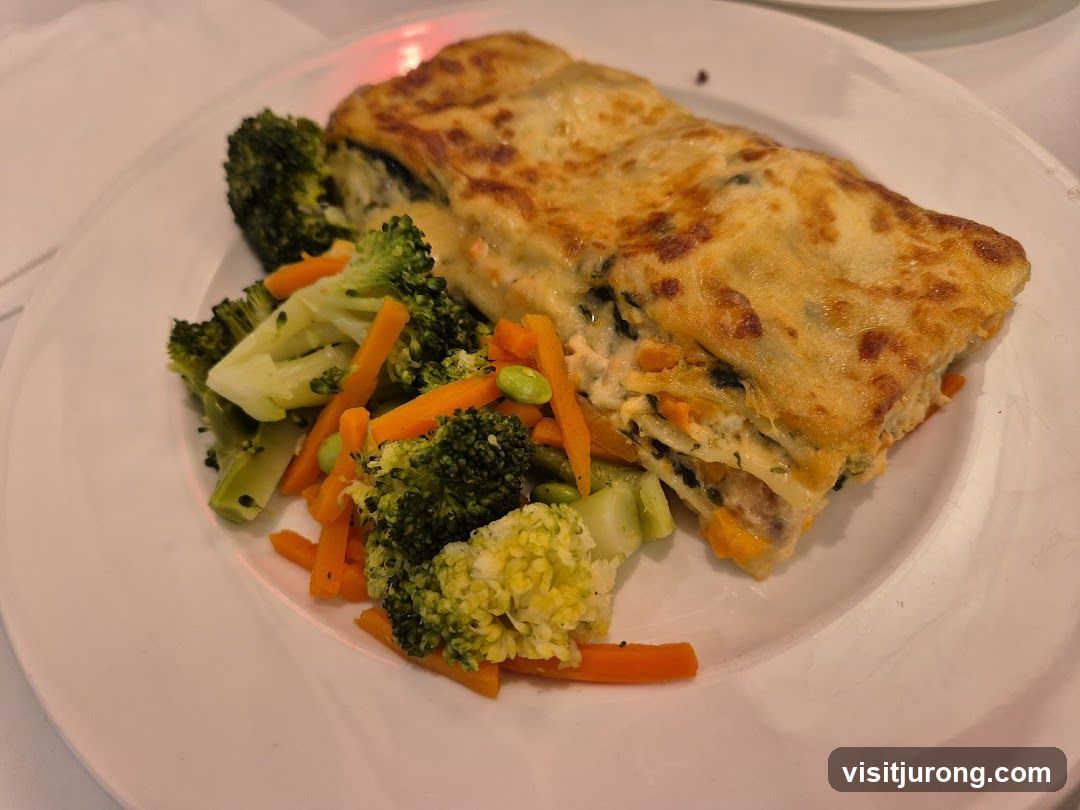 Lasagna with Steamed Vegetables